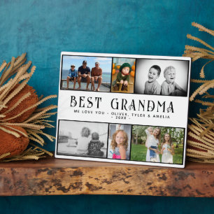 Best Grandma Modern 6 Photo Collage Keepslag Fotoplaat