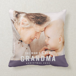 Best Grandma Modern Chic Photo Holiday Kussen