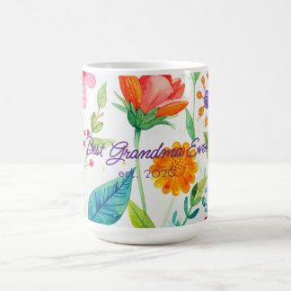 Best Grandma Mother's Day Bright Floral  Koffiemok