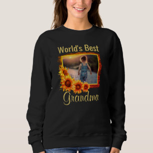 Best Grandma Personalized Photo Sweatshirt