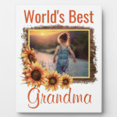 Best Grandma Personalized Photo ter wereld Fotoplaat (Voorkant)