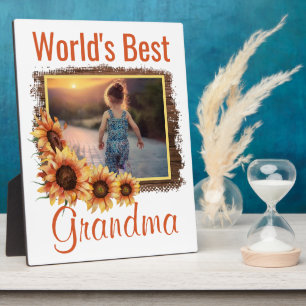 Best Grandma Personalized Photo ter wereld Fotoplaat