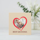 Best Grandma Personalized Unique Flat Card (Staand voorkant)