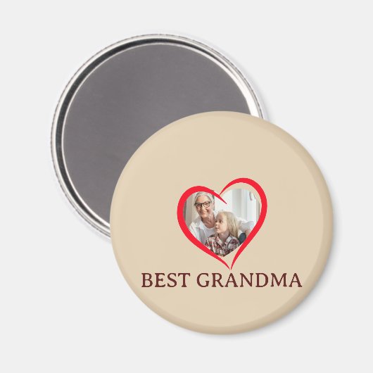 Best Grandma Personalized Unique Magnet Gift (Recto/Verso)