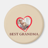 Best Grandma Personalized Unique Magnet Gift (Devant)