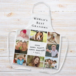 Best Grandma Photo Collage ter wereld Schort