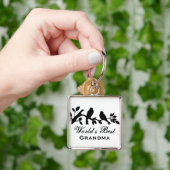 Best Grandma sparrows silhouette branch Sleutelhanger (Hand)