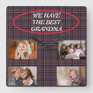Best Grandma Square Wall klok
