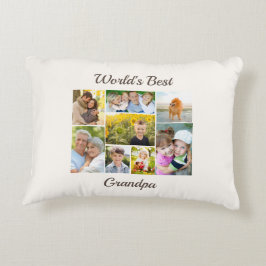 Best Grandpa 8 Photo Collage ter wereld Accent Kussen