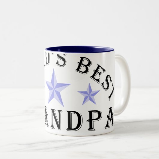 Best Grandpa blue Stars Mok (Voorkant rechts)