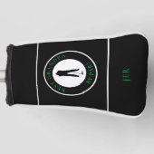 Best Grandpa By Par Funny Black and Green Putter Golfheadcover (Voorkant)