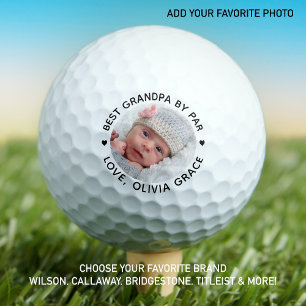 Best GRANDPA By Par Personalized Photo Golfballen
