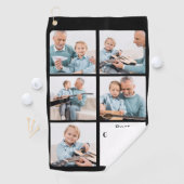 Best GRANDPA by Par - Personated 5 Photo Collage Golfhanddoek (Insitu)