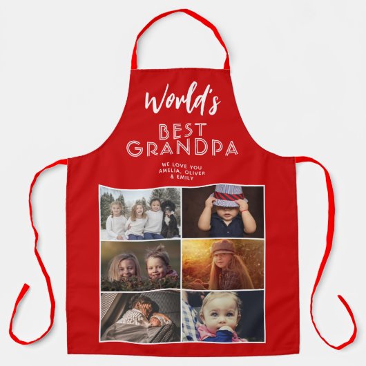 Best Grandpa Custom 6 Photo Collage Schort (Voorkant)