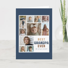 Best Grandpa Ever 10 Photo Collage Kaart