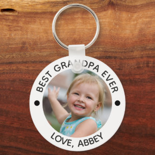 BEST GRANDPA EVER 2 Foto gepersonaliseerd Sleutelhanger