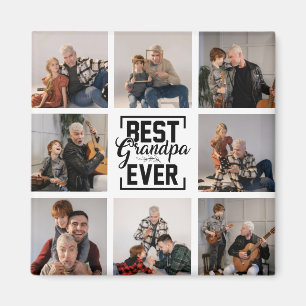 Best Grandpa Ever 8 Photo Collage Magnet Magneet