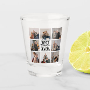 Best Grandpa Ever 8 Photo Collage Shot Glass Shot Glas