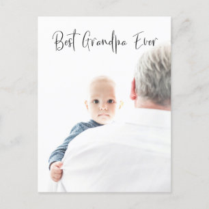 Best Grandpa Ever Custom Photo Script Moderne Briefkaart