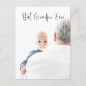 Best Grandpa Ever Custom Photo Script Moderne Briefkaart (Voorkant)