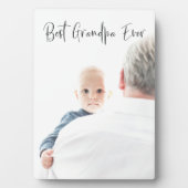 Best Grandpa Ever Custom Photo Script Moderne Fotoplaat (voorkant)