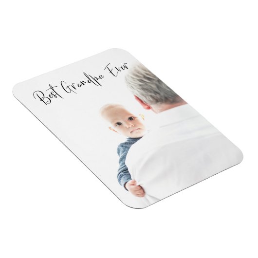 Best Grandpa Ever Custom Photo Script Moderne Magneet (Rechterzijde)