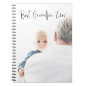 Best Grandpa Ever Custom Photo Script Moderne Notitieboek (Voorkant)
