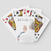 Best Grandpa Ever Custom Photo Script Moderne Pokerkaarten (Achterkant)