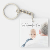 Best Grandpa Ever Custom Photo Script Moderne Sleutelhanger (voorkant)
