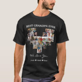 Best Grandpa Ever Custom Photos Grandchildren Name T-shirt (Voorkant)