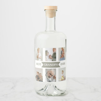 Best Grandpa Ever | Custom Photos Liquor Label Likeurfles Etiket