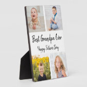 Best Grandpa Ever Photo Collage Vaderdag Fotoplaat (Zijkant)