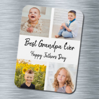 Best Grandpa Ever Photo Collage Vaderdag Magneet