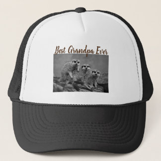 Best Grandpa Ever Photo Gift van Grandkids Brown Trucker Pet