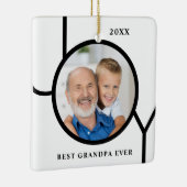 Best Grandpa Ever Photo Kerstmis Keramisch Ornament (Rechts)