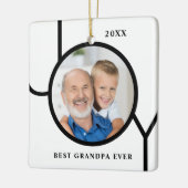 Best Grandpa Ever Photo Kerstmis Keramisch Ornament (Links)