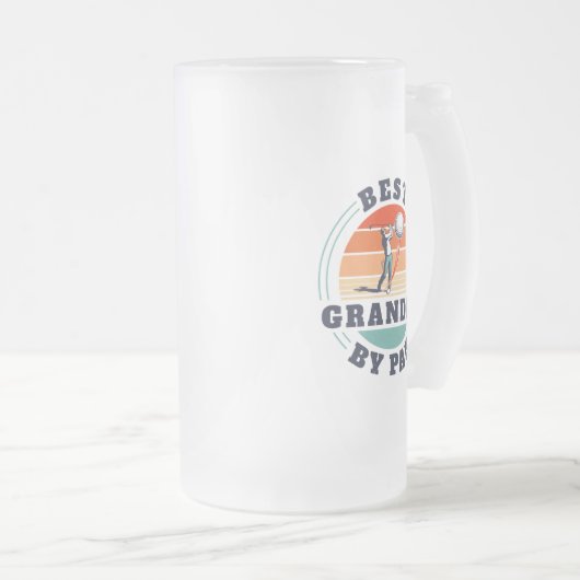 Best Grandpa Grandouders Day Retro Custom papa Matglas Bierpul (Voorkant rechts)
