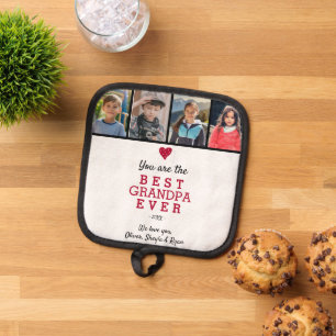 Best Grandpa Heart 4 Photo Collage Pannenlap