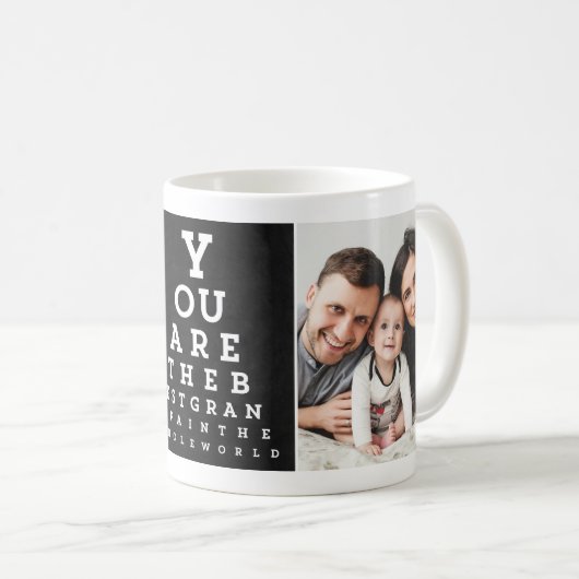 Best Grandpa in World Custom Photo Collage Mok (Voorkant rechts)