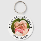 BEST GRANDPA OOIT Foto gepersonaliseerd Sleutelhanger (Voorkant)