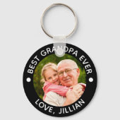 BEST GRANDPA OOIT Foto gepersonaliseerd Sleutelhanger (Voorkant)