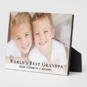 Best Grandpa Photo van de wereld Fotoplaat (Zijkant)