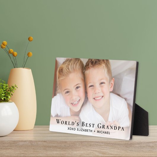 Best Grandpa Photo van de wereld Fotoplaat
