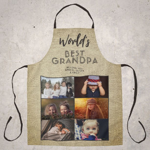 Best Grandpa Rustic Custom 6 Photo Collage Schort