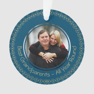 BEST GRANDPARENTS PHOTO personnalisée Turquoise