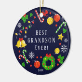 Best Grandson Ever kerstversiering Keramisch Ornament (Links)