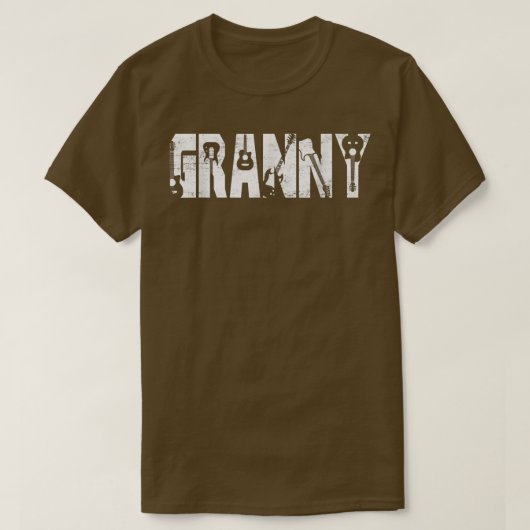 Best Granny Ever Guitar Lover Guitarist T-shirt (Design voorkant)