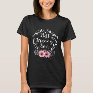 Best Granny Ever Moederdag Gift Flower oma T-shirt