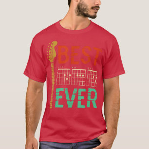 Best Guitar DAD Ever Music chords Father Musician T-shirt