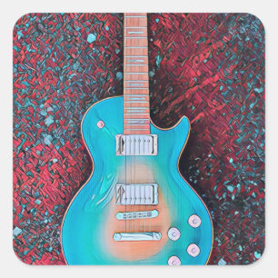 Best guitarist ever vierkante sticker